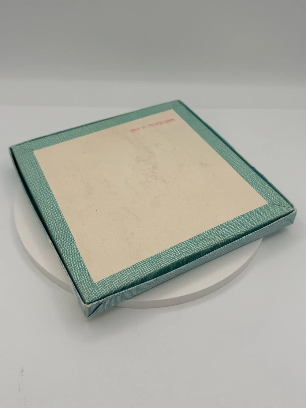 Vintage Bohemia Crystal Coasters Set of 4 Star Pinwheel Czechoslovakia In Box